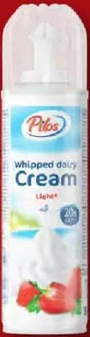 PILOS Preparat cu smântână pentru frișcă, light 250 ml