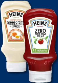 HEINZ Ketchup Zero / Sos cartofi prăjiți Top Down 400 ml
