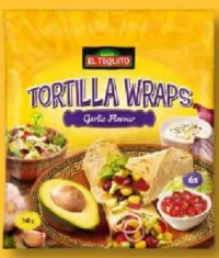 EL TEQUITO Tortilla wraps aromate usturoi / roșii 240 g