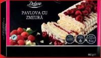 Deluxe Prăjitură Pavlova cu zmeură / cacao și sos de caramel 460 g