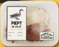 Piept de rață, dezosat, cu piele per 100 g