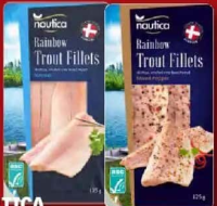 NAUTICA Păstrăv file afumat la cald 125 g