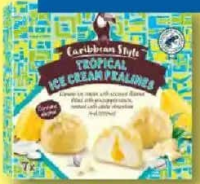 CARIBBEAN STYLE Praline de înghețată cu cocos, ananas și ciocolată albă 7 x 20 ml