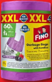 FINO Saci menajeri colorați, cu mâner 60 L 60 buc.