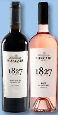 Purcari 1827 Rară Neagră & Saperavi Vin roșu sec / Rose de Purcari Vin rose sec 0,75 L