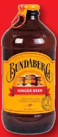 Bundaberg Băutură fermentată carbogazoasă cu ghimbir, fără alcool 0,375 L