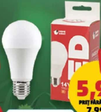 Home Light Bec LED A60 14 W E27 6400K