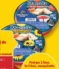 NĂVODUL PLIN Macrou în ulei / sos tomat 160 g