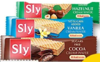 Sly napolitană fără zaharuri cu îndulcitori cu cremă cacao / vanilie / alune 20 g