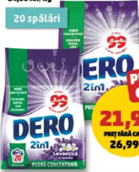 Dero 2în1 Detergent Automat diverse sortimente 1,5 kg