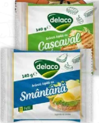 DELACO Brânză topită felii diverse sortimente 140 g