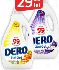 Detergent lichid DERO 2 L, 40 spălări, lavandă/ frezie