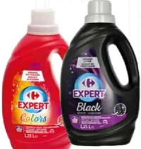 Detergent țesături delicate Carrefour 1.25 L, haine negre/ haine colorate