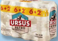 URSUS RETRO Bere blondă nepasteurizată (6+2) x 0,5 L