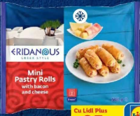 ERIDANOUS Mini rulouri cu bacon și brânză Graviera 500 g