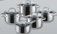 SILVERCREST Oale din inox cu capac 1 set / 5 buc.