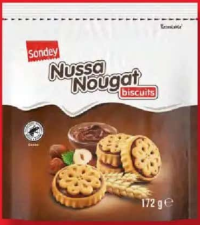 Sondey Biscuiți cu cremă de alune de pădure 172 g