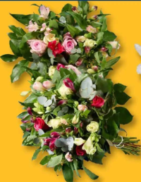 Buchet de trandafiri și Alstroemeria 7 fire