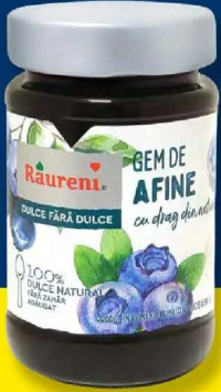 RÂURENI Gem de afine fără zahăr adăugat 250 g