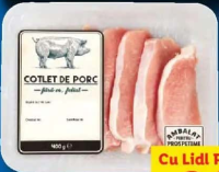 Cotlet de porc, fără os, feliat 400 g