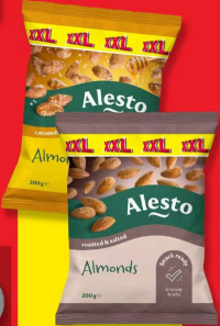 Alesto Migdale cantitate XXL prăjite cu sare / cu miere 200 g