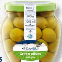 ERIDANOUS Măsline verzi cu sâmburi 1062 ml