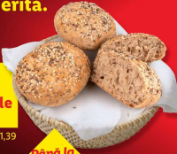 Chiflă rustică cu semințe, făină integrală și maia 80g