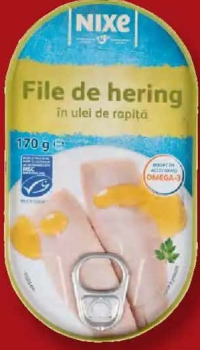 Nixe Hering file în ulei de rapiță 102 g / 170 g