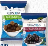 ERIDANOUS Măsline negre cu sâmburi natur / uscate 250 g