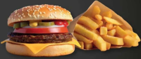 Meniu Burger vită 160g + cartofi prăjiți 100g