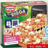 Dr. Oetker Pizza Rigga șuncă&ciuperci&sos usturoi / salami pepperoni 257g / 234g