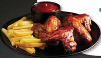 Meniu Aripi de pui BBQ 200g + Cartofi prăjiți 100g