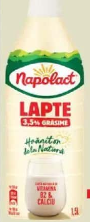 NAPOLACT Lapte 3.5% grăsime 1.5 L