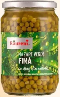 RÂURENI Mazăre verde fină 680 g
