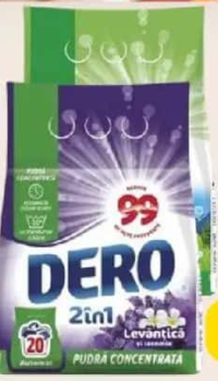 DERO Detergent automat Iris alb / Lavandă / Prospețimea muntelui 1.5 kg