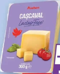 Auchan Cașcaval Fără Lactoză 300g
