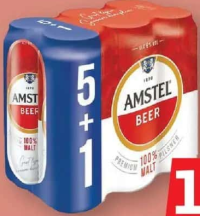 Amstel Bere Blondă Doză 5+1x0.5L