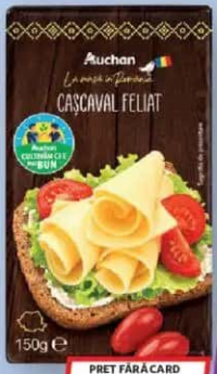 Auchan La Masă în România Cașcaval Felii 150g