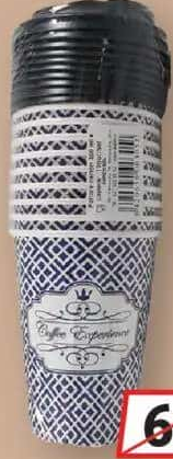 ASPETI Set Pahare Și Capace De Unică Folosință Carton 10 Bucăți 350 ML