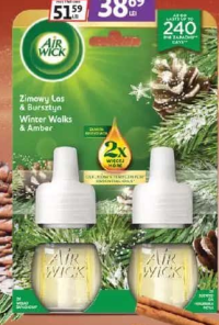 Air Wick Electric Rezervă Plimbări de Iarnă și Chihlimbar 2x19ml