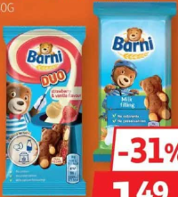 Barni Prăjitură cu umplutură diverse sortimente 30g