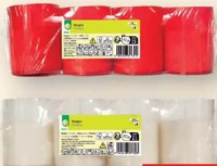 Set candele plastic 4 bucăți, 22h, roșu/alb