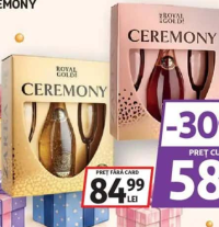 Zarea Ceremony Pachet Alb / Roze + 2 pahare