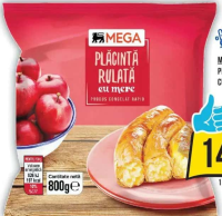 Mega Plăcintă rulată cu mere 800g