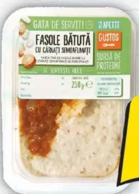 Mega Apetit Fasole Bătută cu Cârnați Semiafumați, 250g