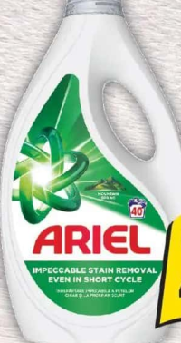 Ariel Detergent lichid Mountain Spring 40 sp. 1800ml