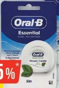 Oral-B ață dentară, Essential, 50m