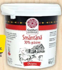 Gusturi românești Smântână 30% grăsime 900g