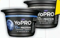 Danone YoPRO Iaurt bogat în proteine, stracciatella / cu afine și îndulcitori, 160g