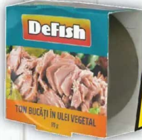 DeFish Ton bucăți în ulei, 170g